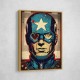 Captain America Grunge Pop Wall Art