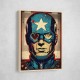 Captain America Grunge Pop Wall Art