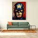 Captain America Grunge Pop 1 Wall Art