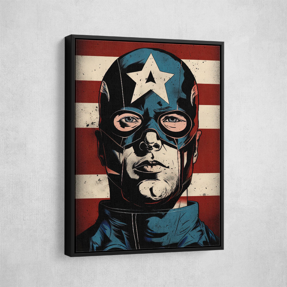 Captain America Grunge Pop 2 Wall Art