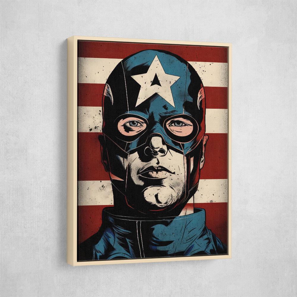 Captain America Grunge Pop 2 Wall Art