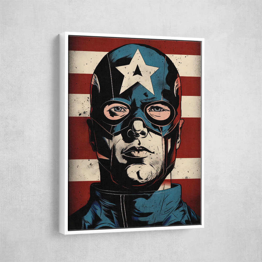 Captain America Grunge Pop 2 Wall Art