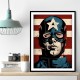 Captain America Grunge Pop 2 Wall Art