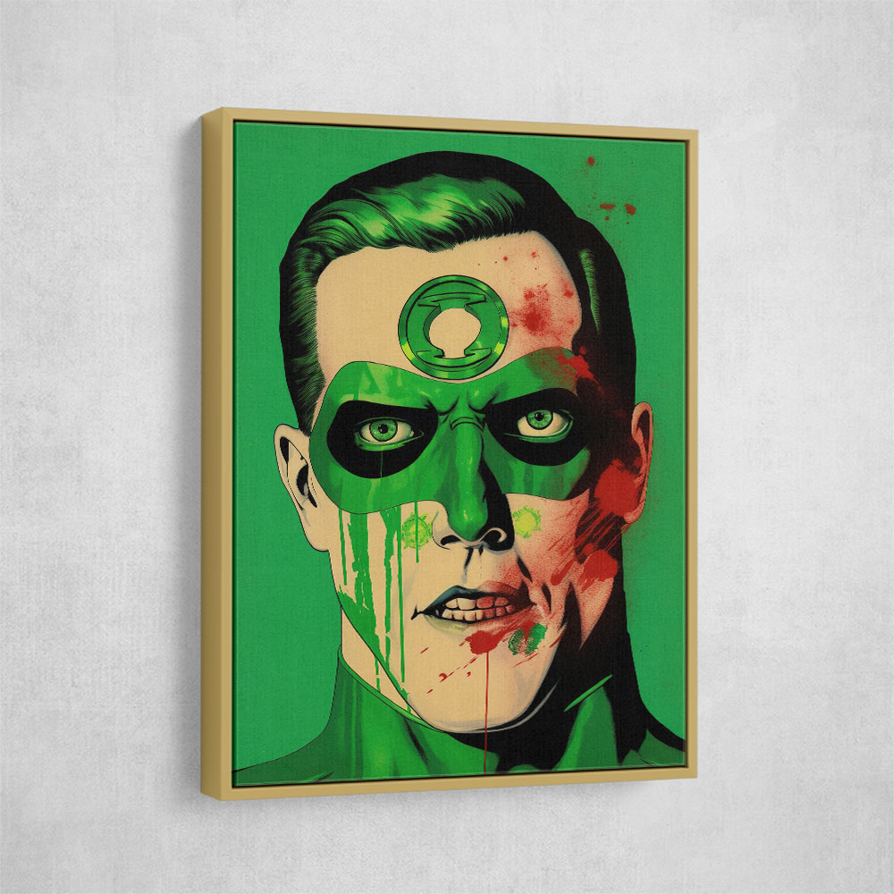 Green Lantern Grunge Pop Wall Art