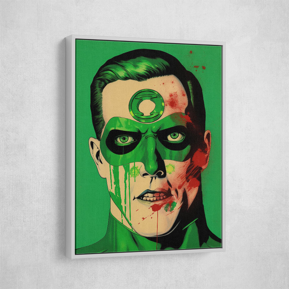 Green Lantern Grunge Pop Wall Art