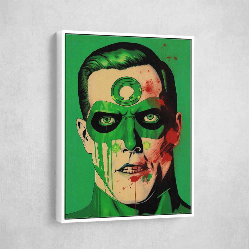 Green Lantern Grunge Pop Wall Art