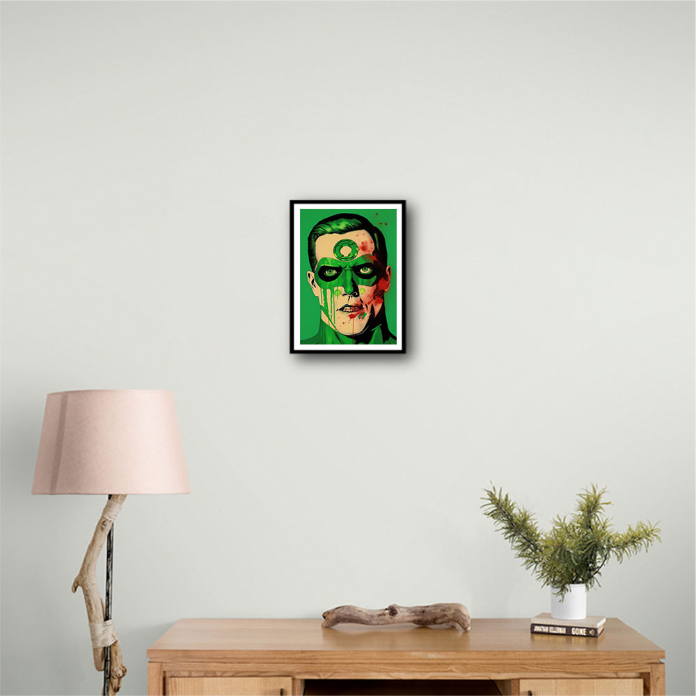 Green Lantern Grunge Pop Wall Art