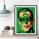 Green Lantern Grunge Pop Wall Art