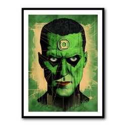 Green Lantern Grunge Pop 1 Wall Art