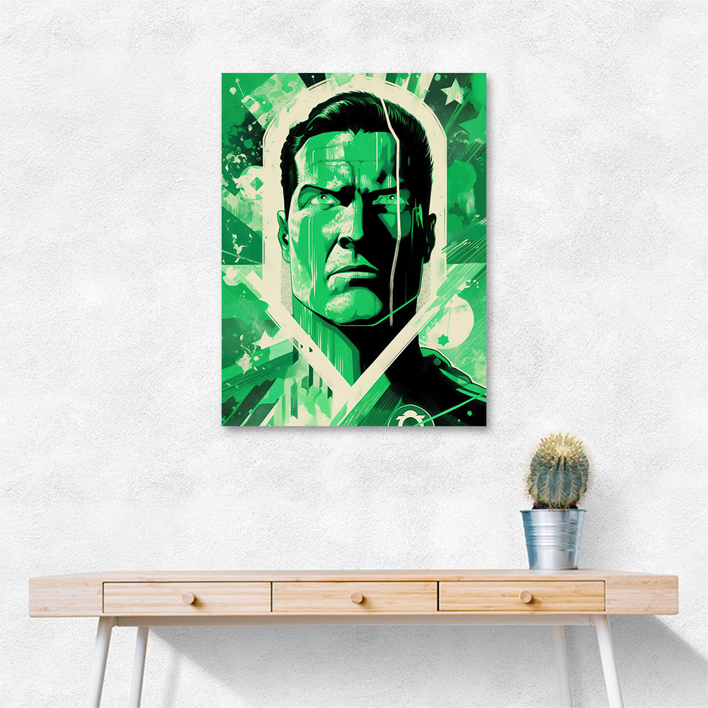 Green Lantern Grunge Pop 2 Wall Art