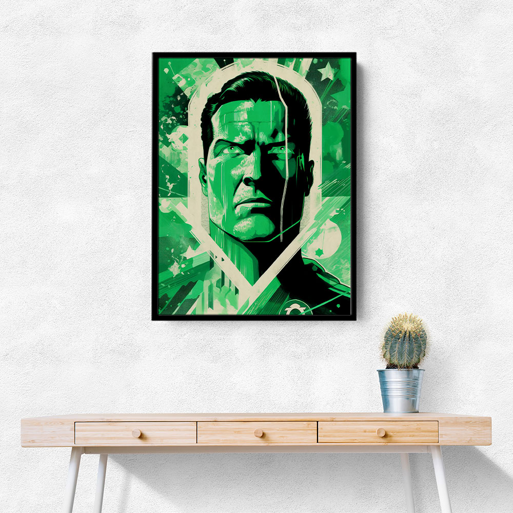 Green Lantern Grunge Pop 2 Wall Art