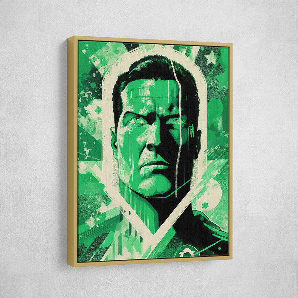 Green Lantern Grunge Pop 2 Wall Art