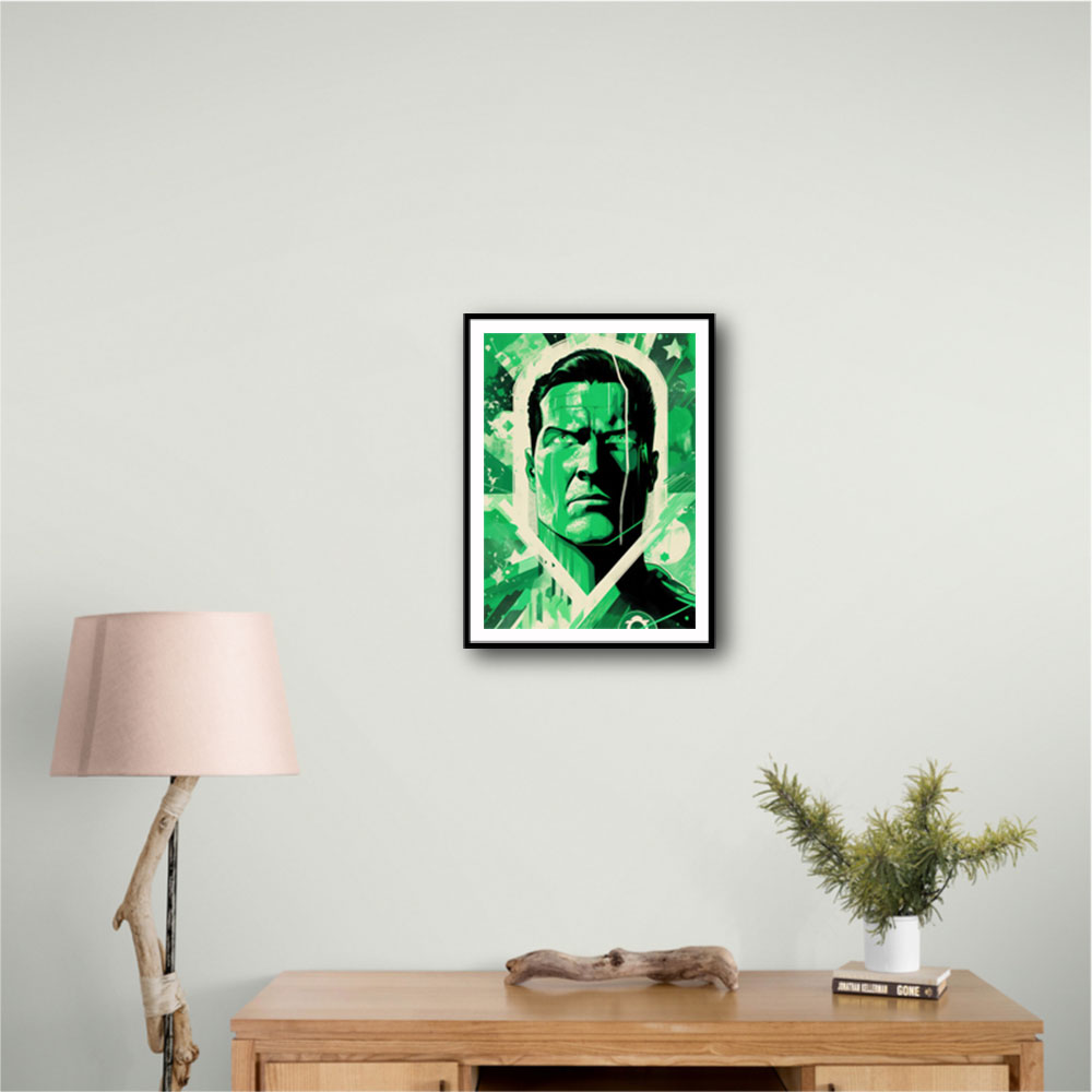 Green Lantern Grunge Pop 2 Wall Art