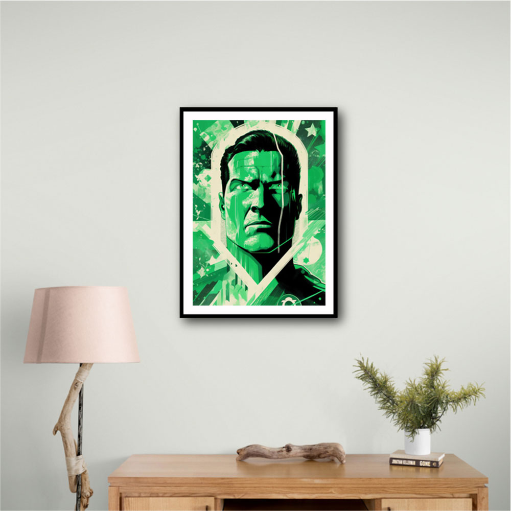 Green Lantern Grunge Pop 2 Wall Art