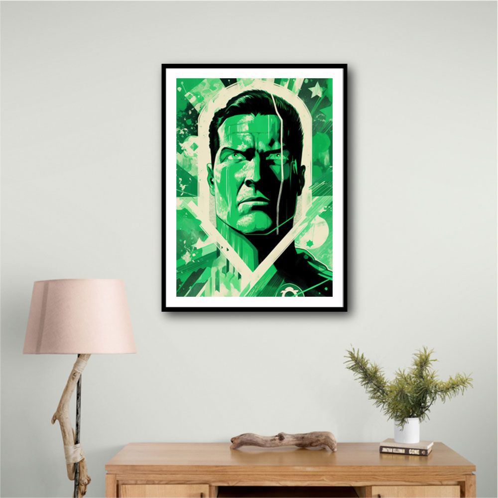 Green Lantern Grunge Pop 2 Wall Art