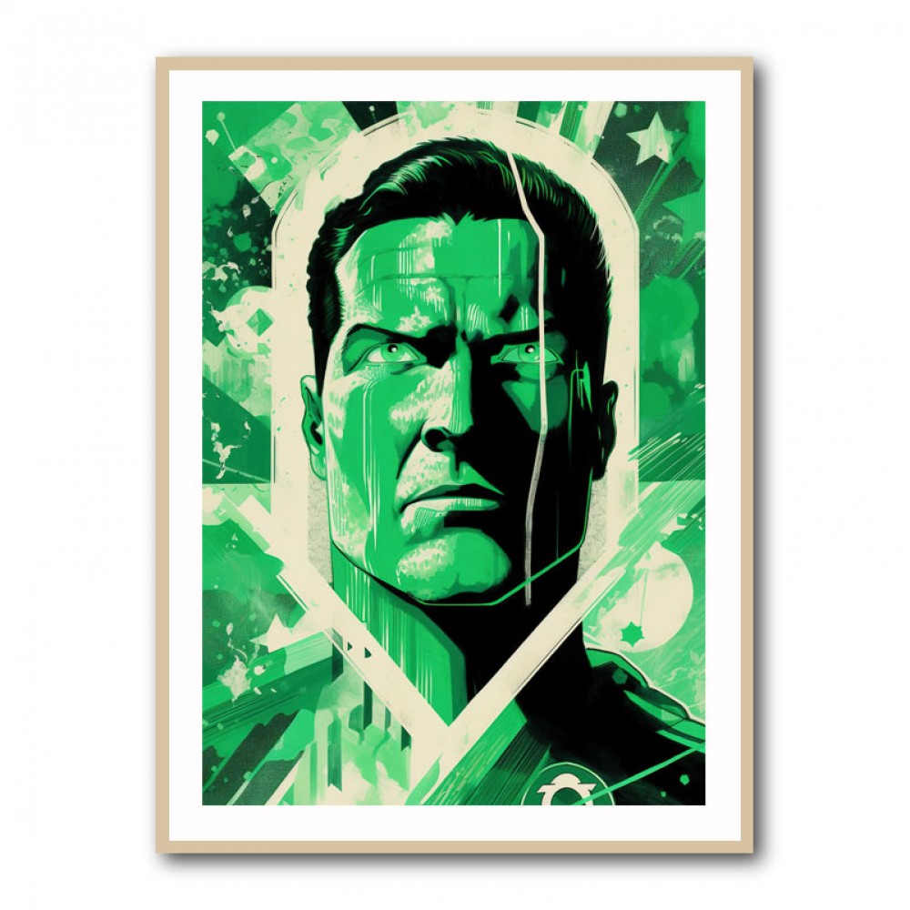 Green Lantern Grunge Pop 2 Wall Art