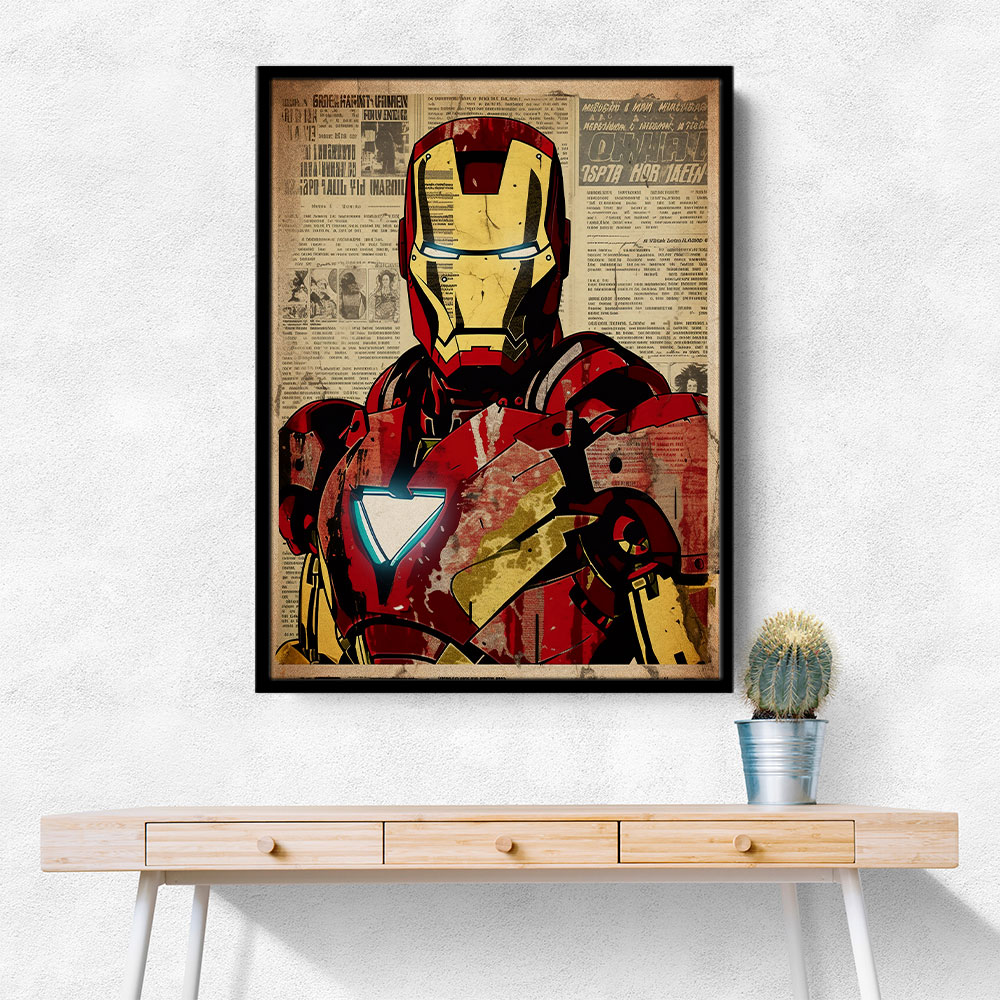 Ironman Grunge Pop Wall Art