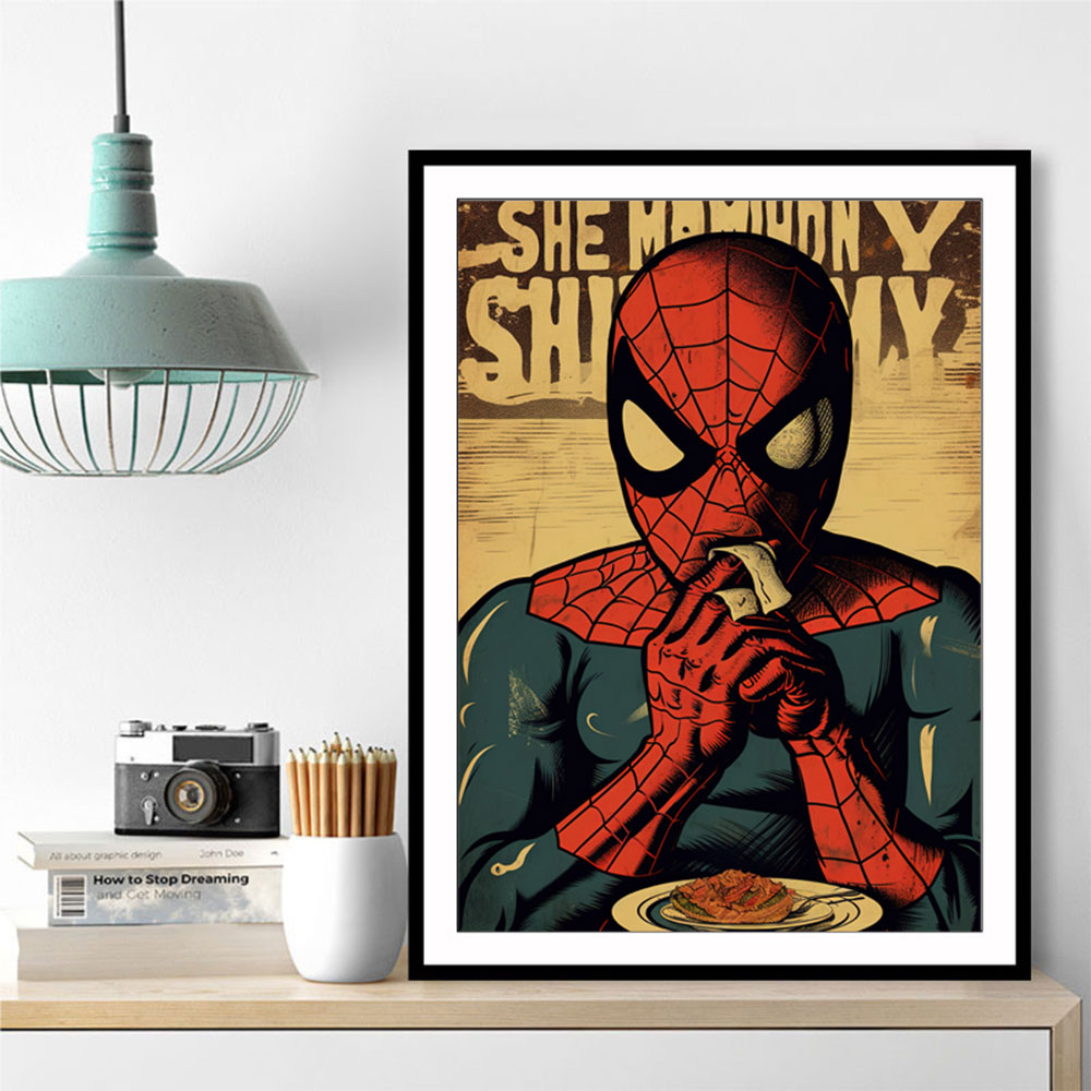 Spiderman Grunge Pop 1 Wall Art Spiderman Grunge Pop 1 Wall Art