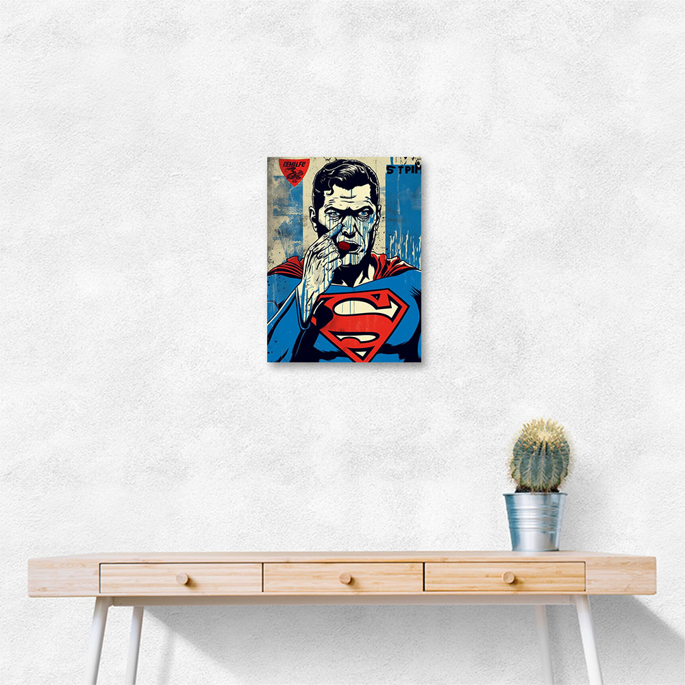 Superman Grunge Pop Wall Art Superman Grunge Pop Wall Art