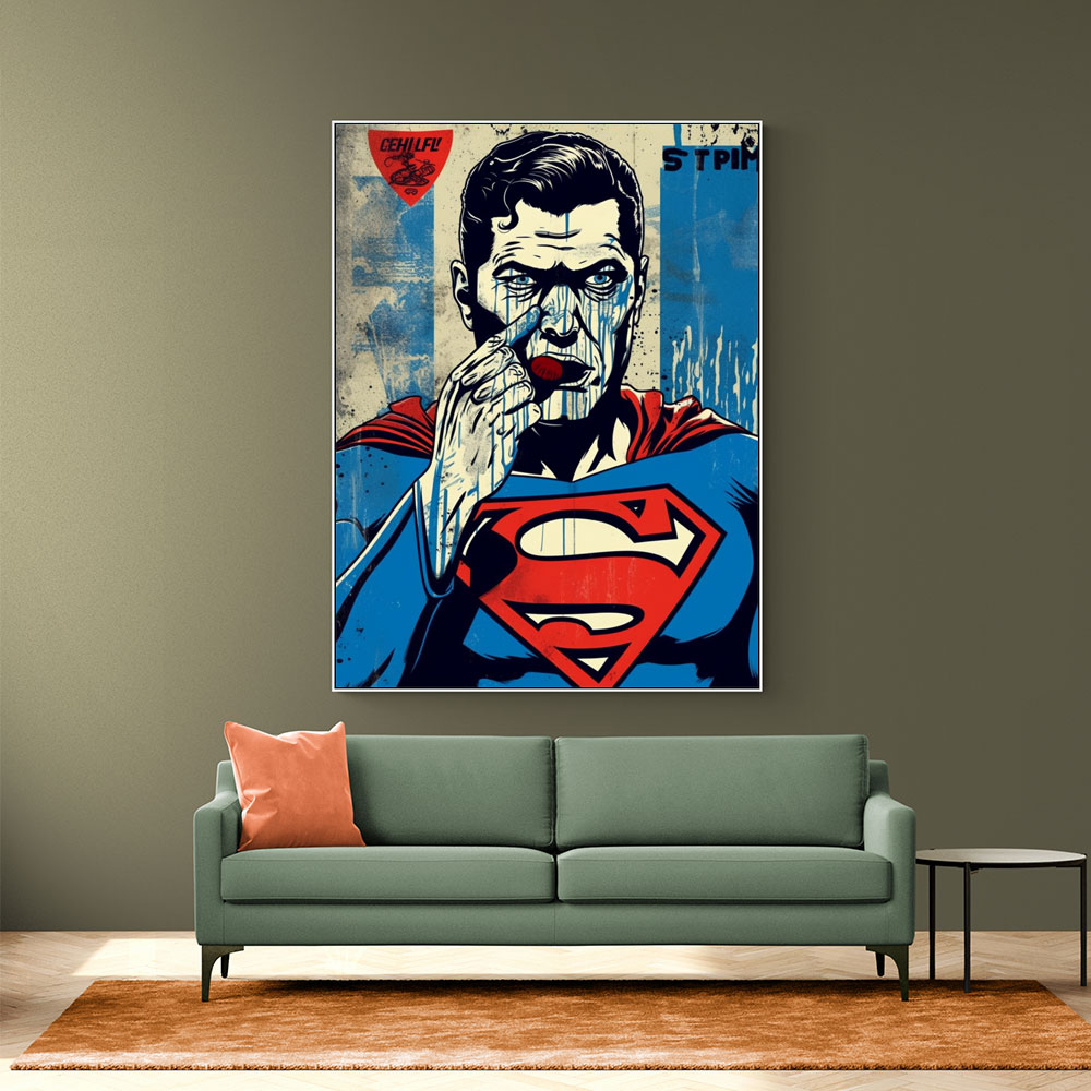 Superman Grunge Pop Wall Art Superman Grunge Pop Wall Art