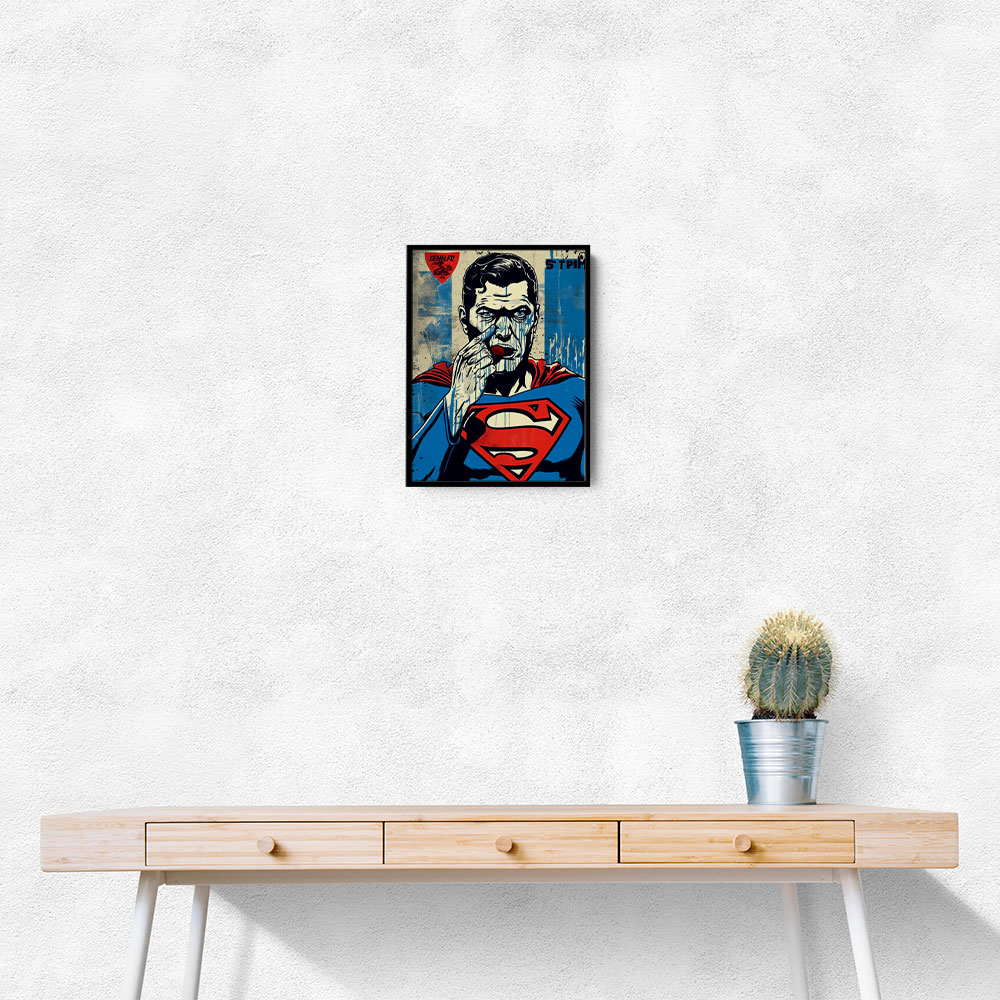Superman Grunge Pop Wall Art Superman Grunge Pop Wall Art