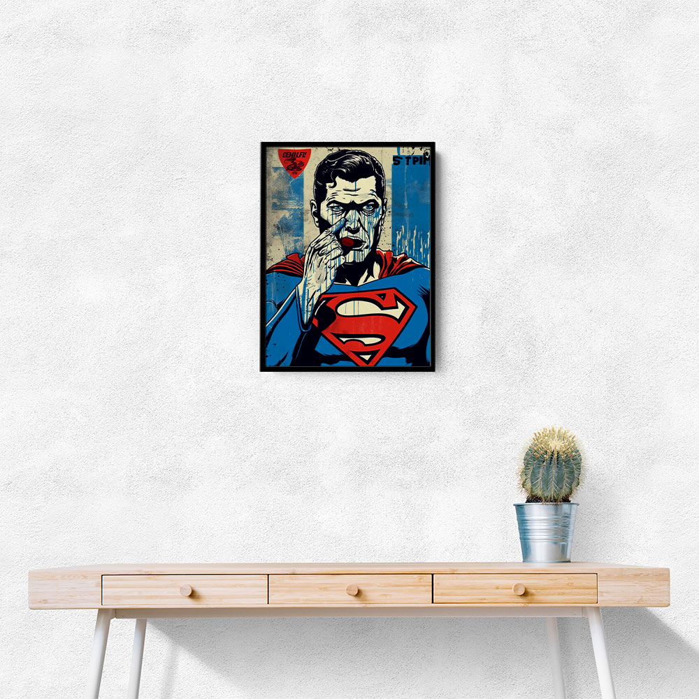 Superman Grunge Pop Wall Art Superman Grunge Pop Wall Art