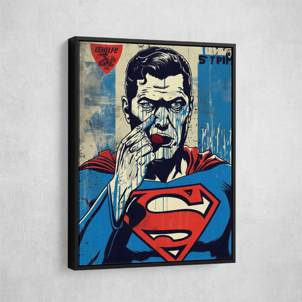 Superman Grunge Pop Wall Art