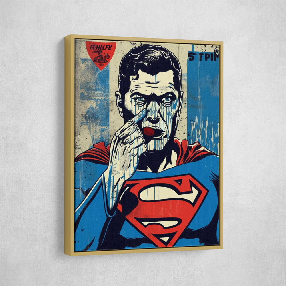 Superman Grunge Pop Wall Art