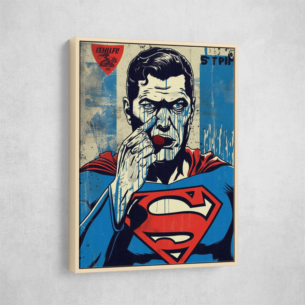 Superman Grunge Pop Wall Art Superman Grunge Pop Wall Art