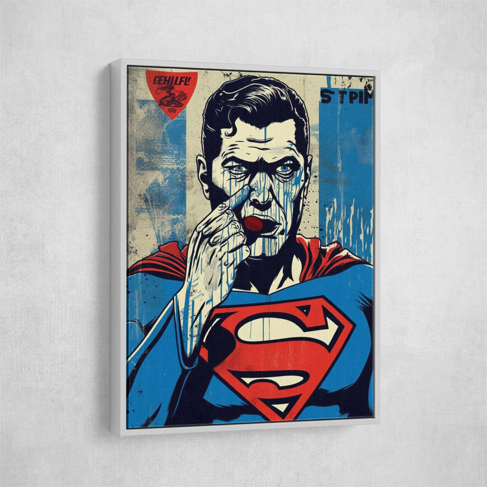 Superman Grunge Pop Wall Art Superman Grunge Pop Wall Art