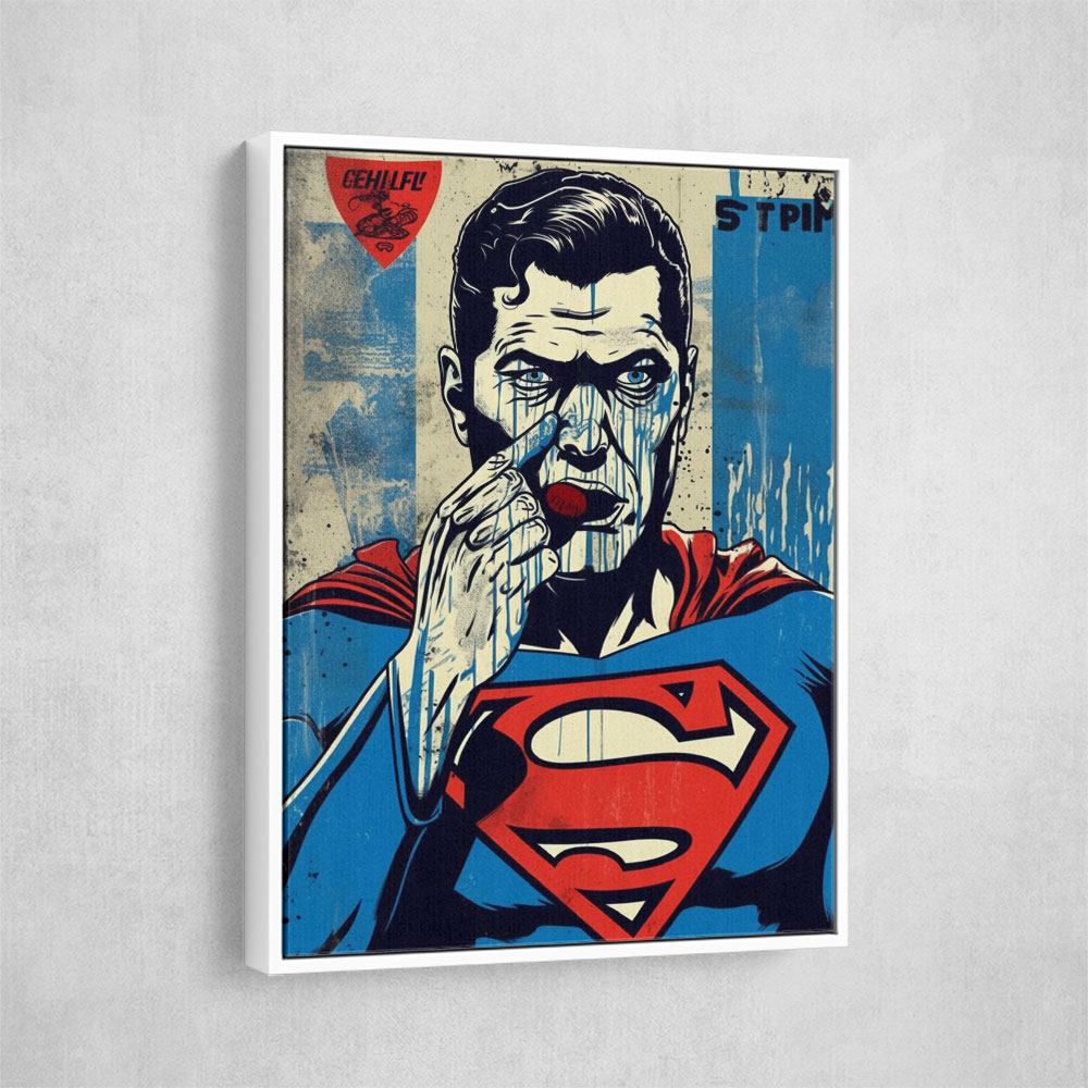 Superman Grunge Pop Wall Art