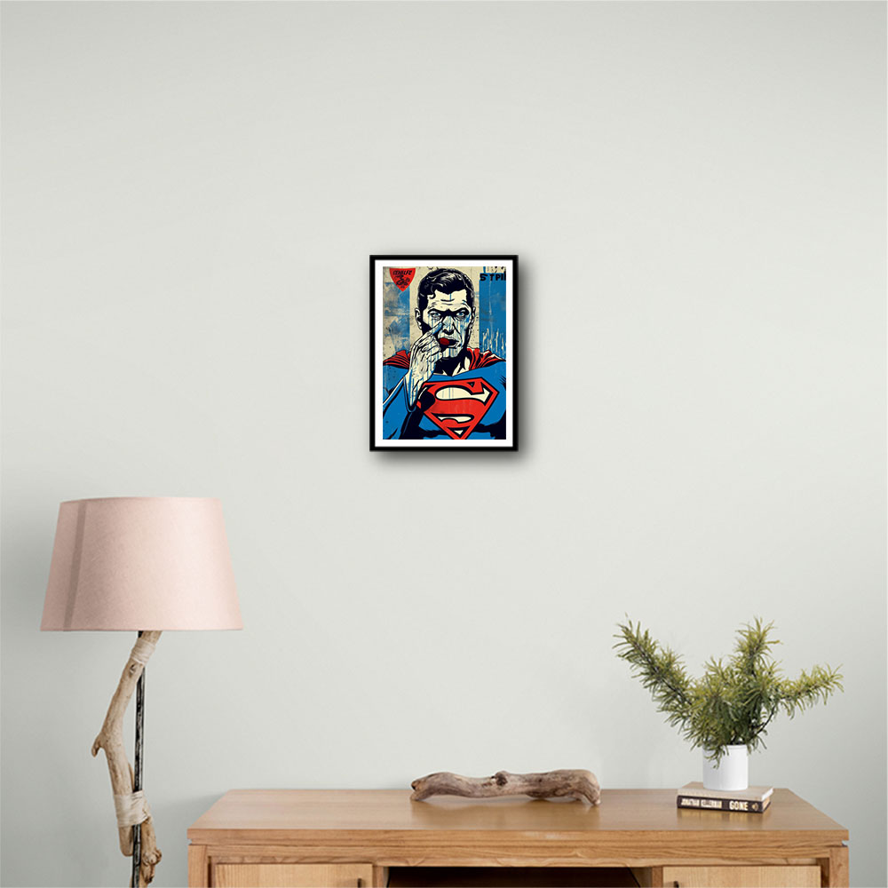 Superman Grunge Pop Wall Art