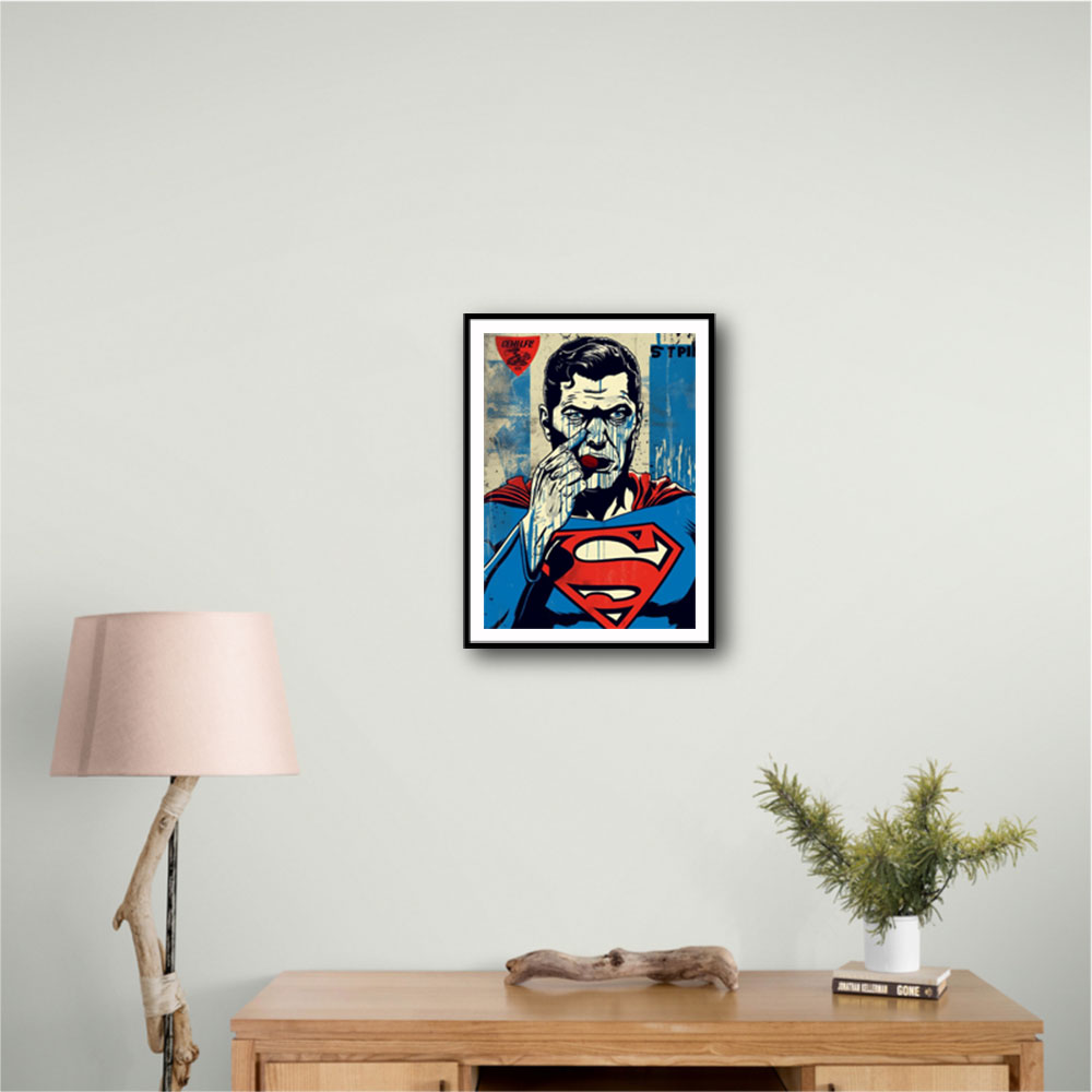 Superman Grunge Pop Wall Art