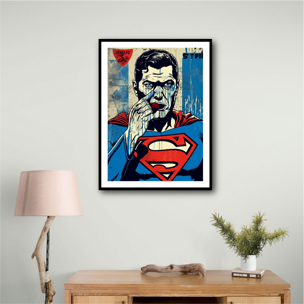 Superman Grunge Pop Wall Art Superman Grunge Pop Wall Art