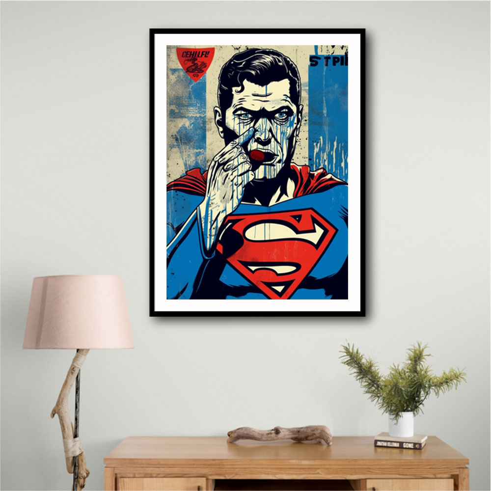 Superman Grunge Pop Wall Art