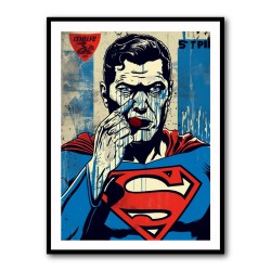 Superman Grunge Pop Wall Art