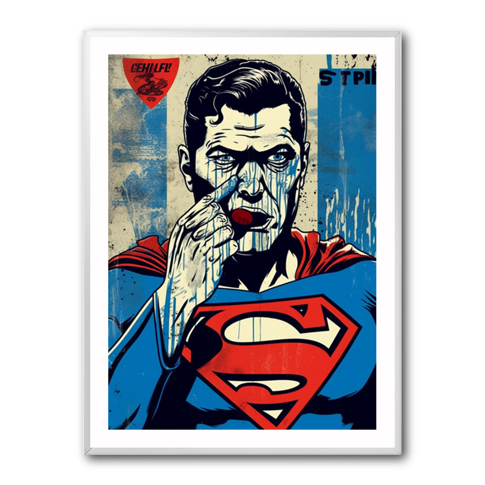 Superman Grunge Pop Wall Art