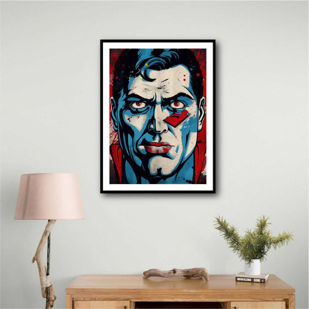 Superman Grunge Pop 2 Wall Art