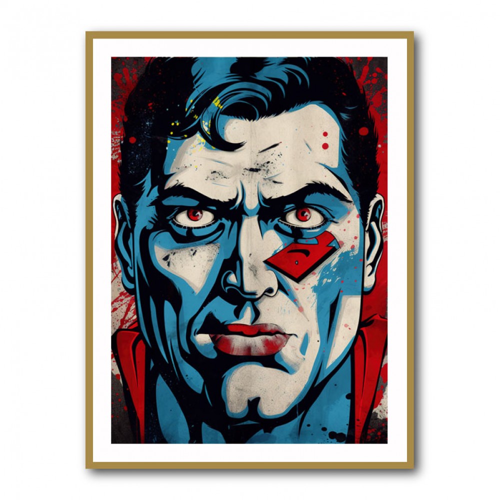 Superman Grunge Pop 2 Wall Art Superman Grunge Pop 2 Wall Art
