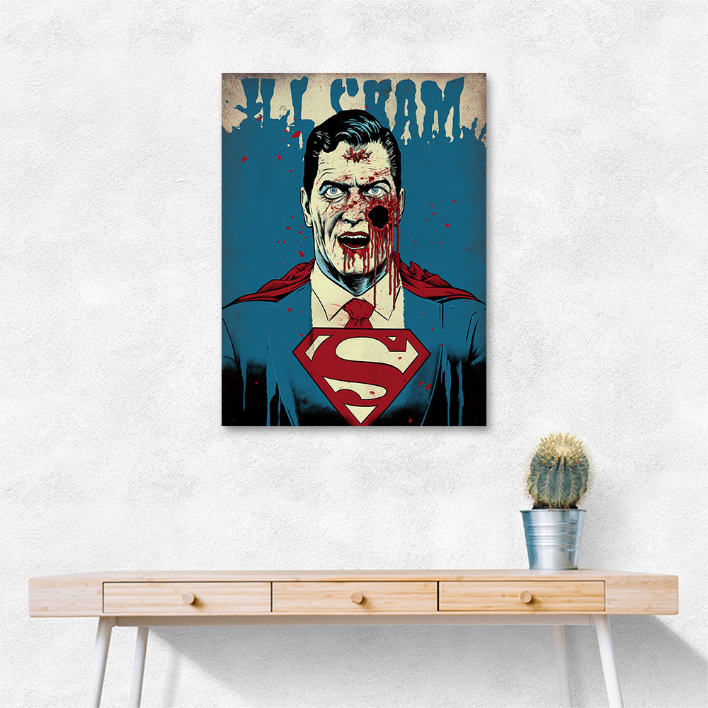 Superman Grunge Pop 3 Wall Art