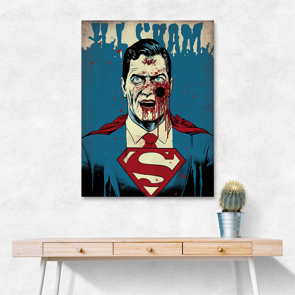 Superman Grunge Pop 3 Wall Art