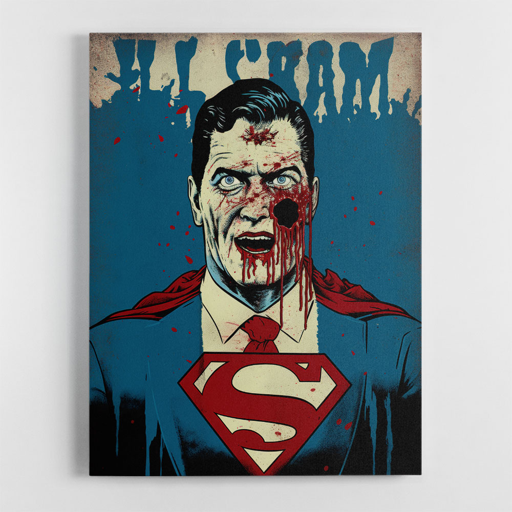 Superman Grunge Pop 3 Wall Art