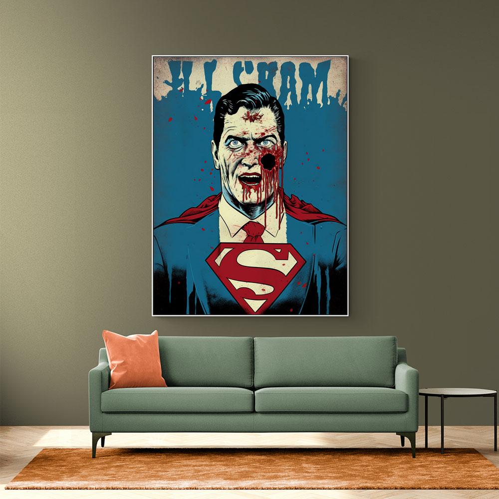 Superman Grunge Pop 3 Wall Art Superman Grunge Pop 3 Wall Art
