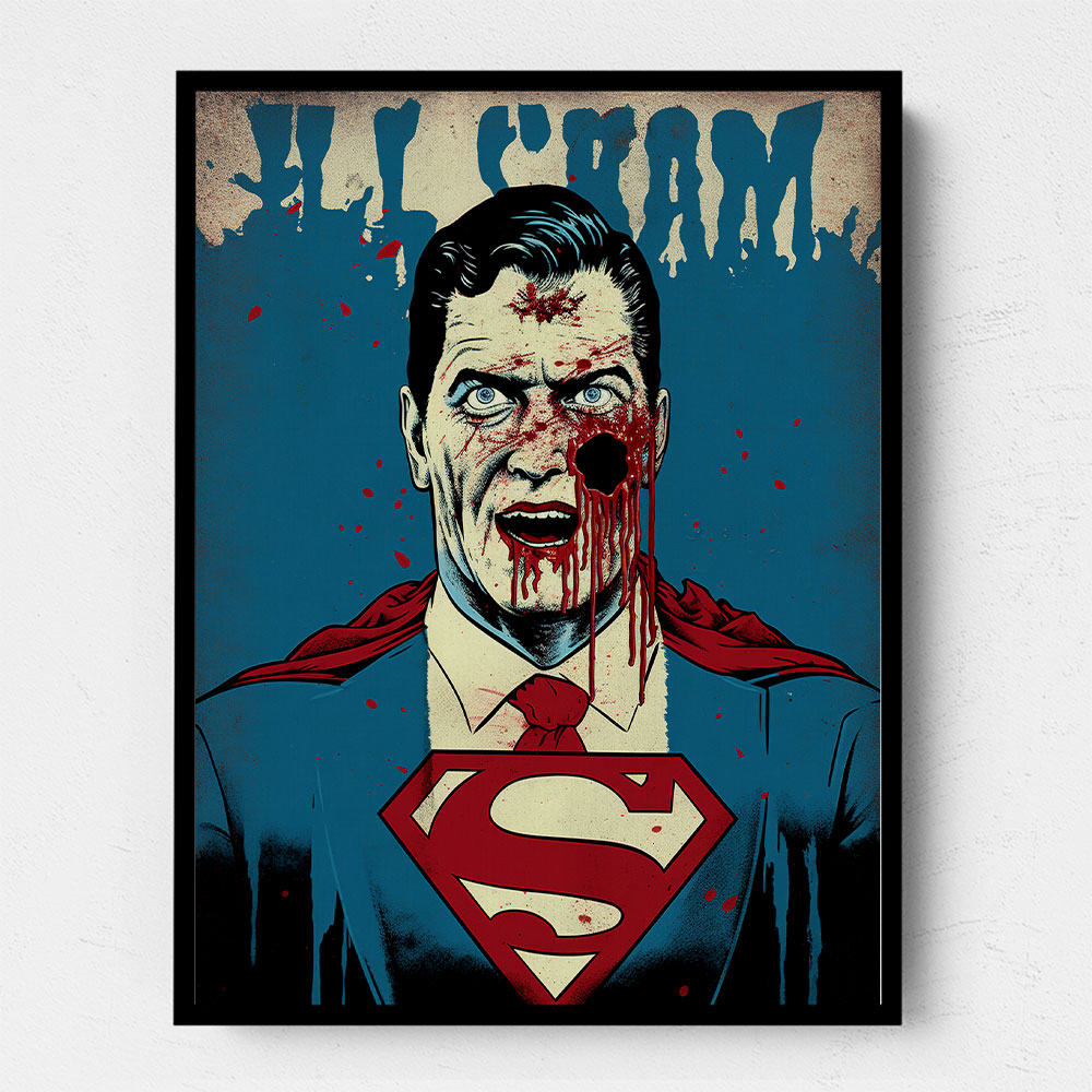 Superman Grunge Pop 3 Wall Art Superman Grunge Pop 3 Wall Art