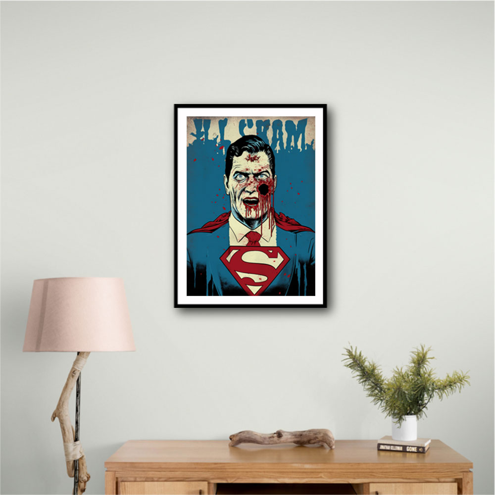 Superman Grunge Pop 3 Wall Art Superman Grunge Pop 3 Wall Art