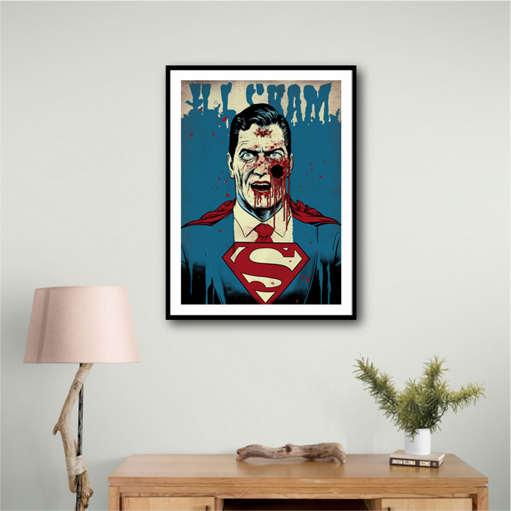 Superman Grunge Pop 3 Wall Art Superman Grunge Pop 3 Wall Art