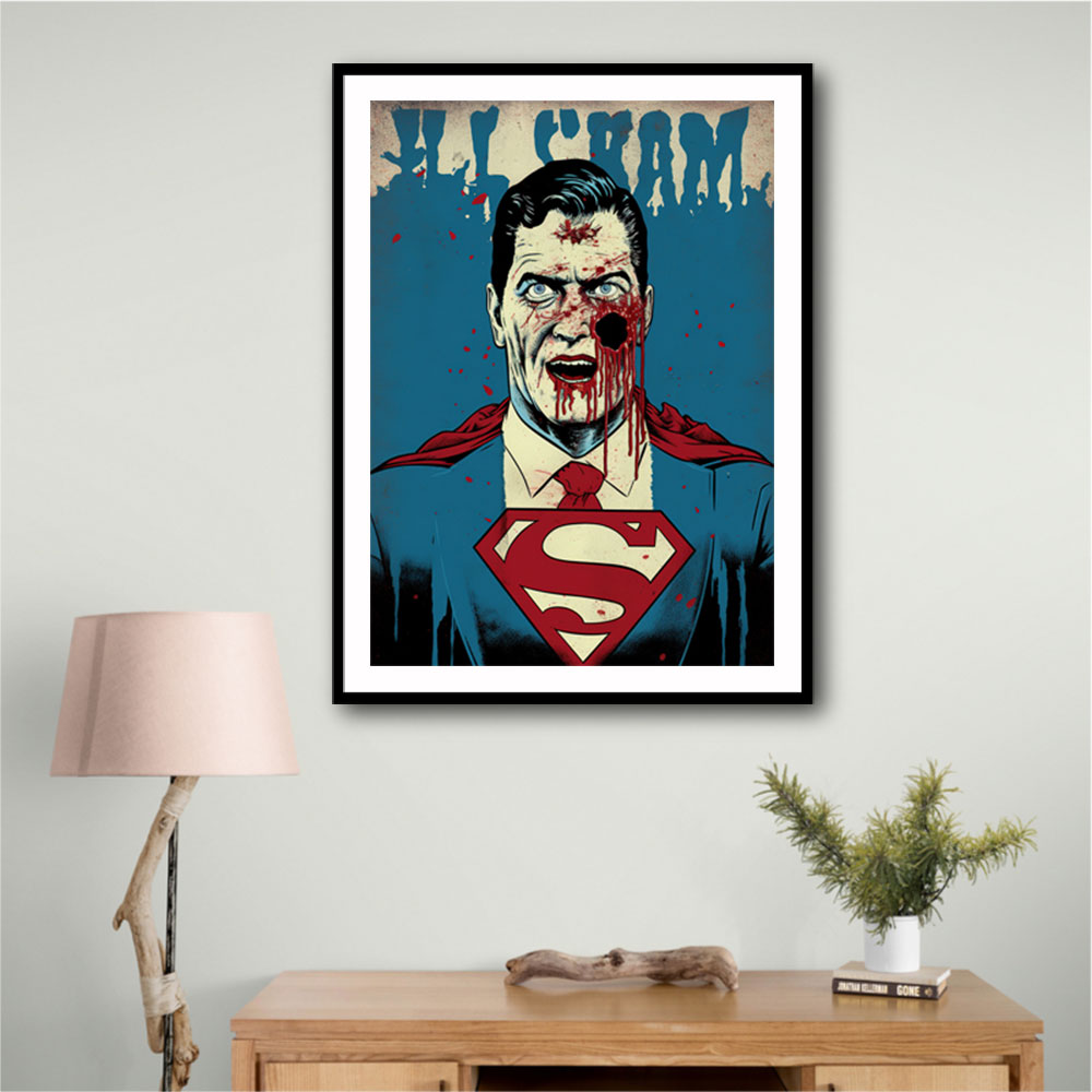 Superman Grunge Pop 3 Wall Art Superman Grunge Pop 3 Wall Art