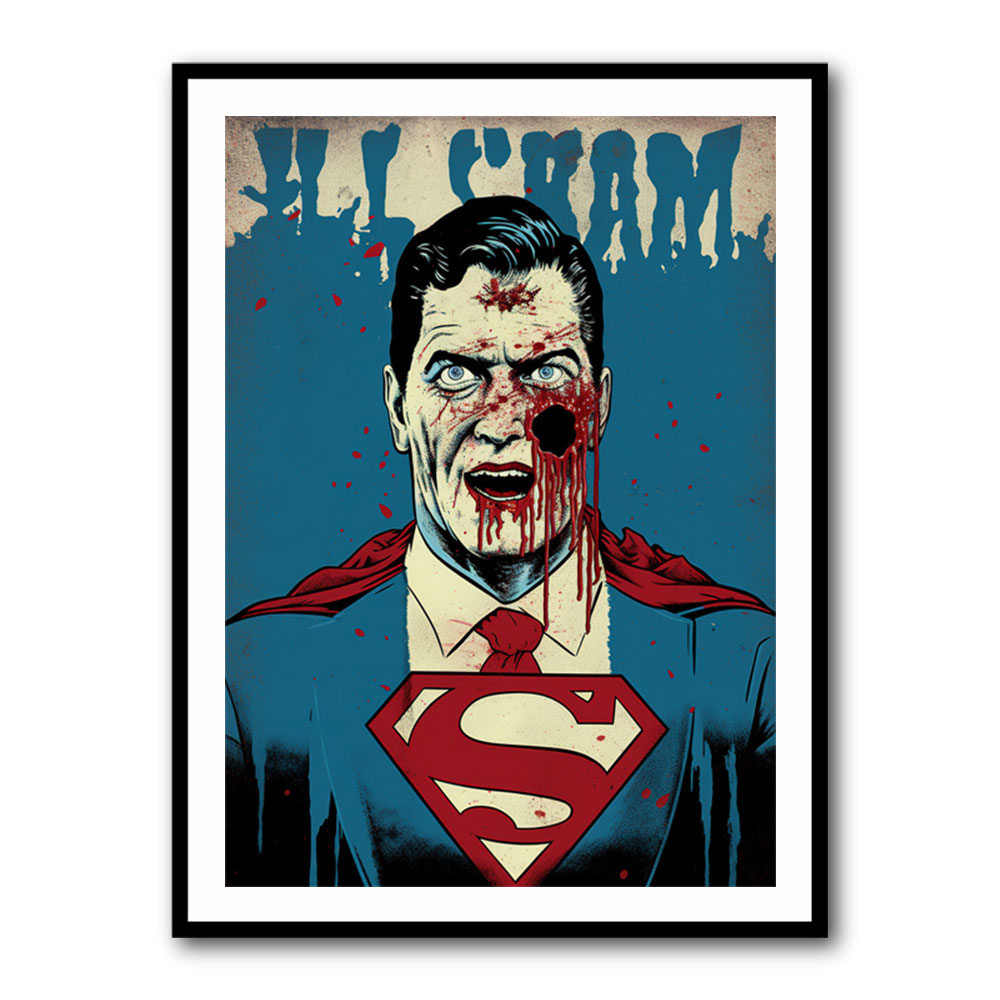Superman Grunge Pop 3 Wall Art Superman Grunge Pop 3 Wall Art