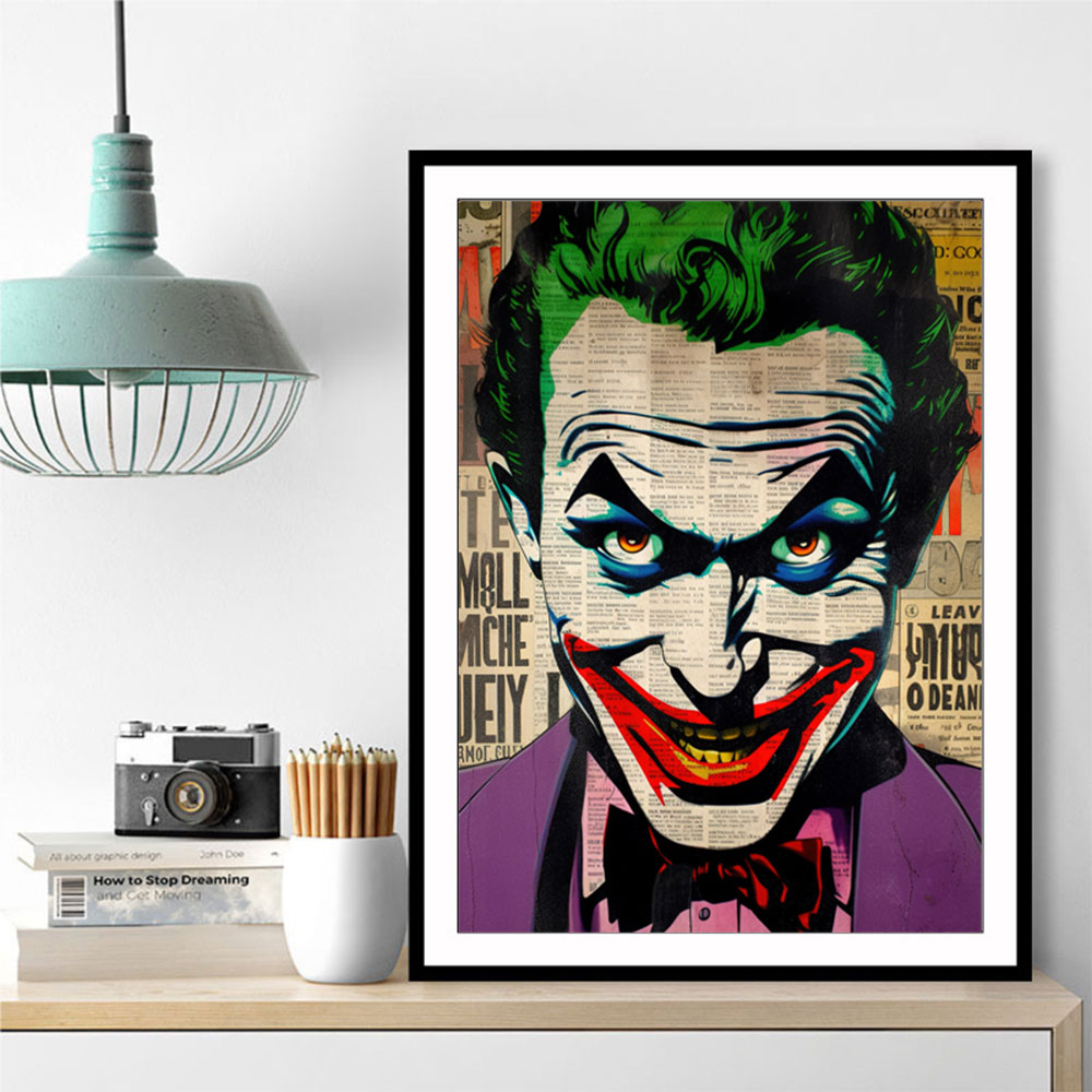 The Joker Grunge Pop Wall Art The Joker Grunge Pop Wall Art