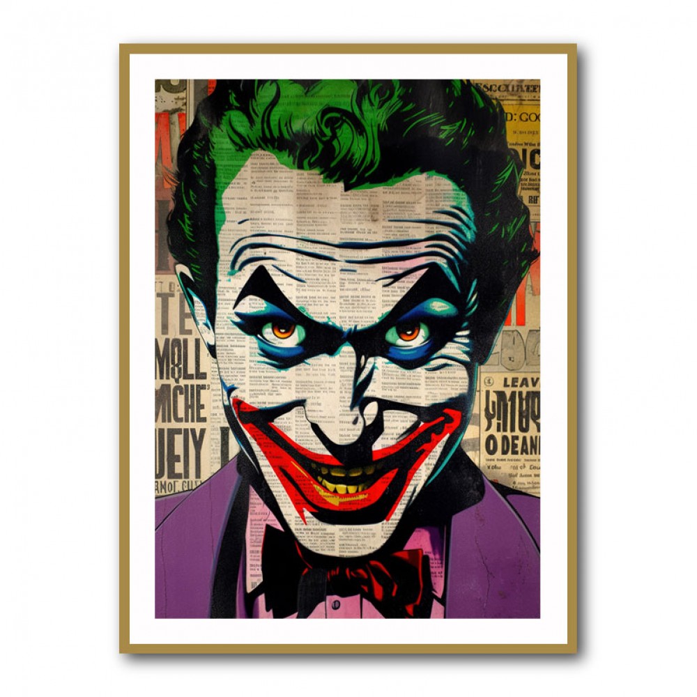 The Joker Grunge Pop Wall Art The Joker Grunge Pop Wall Art